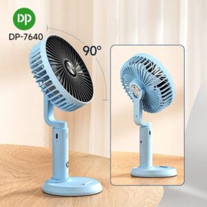 DURATION POWER DP-7640 Rechargeable 3000mAh Lithium Battery Up-Down Adjustable Fan With Mobile Stand