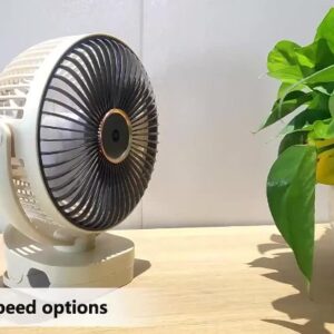 DP-7638 USB Rechargeable Adjustable Desk & Clip Fan