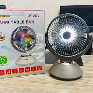 JYSUPER JY-2570 Portable USB Rechargeable Table Fan